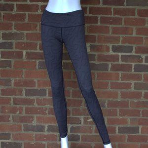 Just Live | Smoke Grey Leggings w/ Black Shadow Design | 100% Yolon | Size S